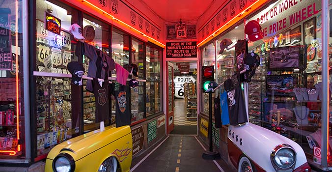 A Route 66 gift store in Williams, AZ