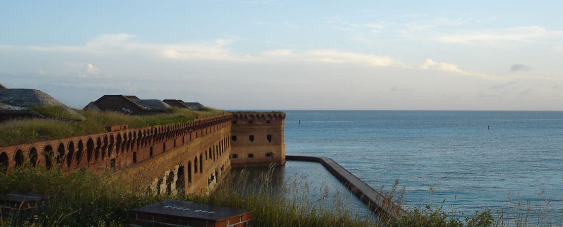 View from terreplein at Fort Jefferson