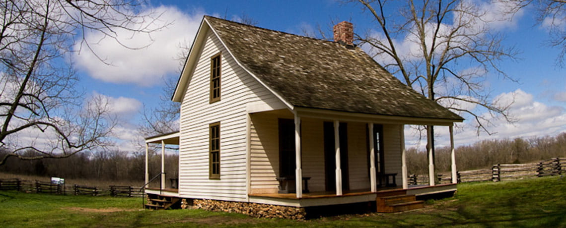 Moses Carver House, built in 1881 after George Washington Carver left the farm. Photo credit National Park Service