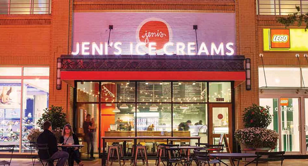 Jeni’s Splendid Ice Creams has nearly a dozen locations in Ohio, including this one at the trendy Easton Town Center. Courtesy of Jeni’s Splendid Ice Creams