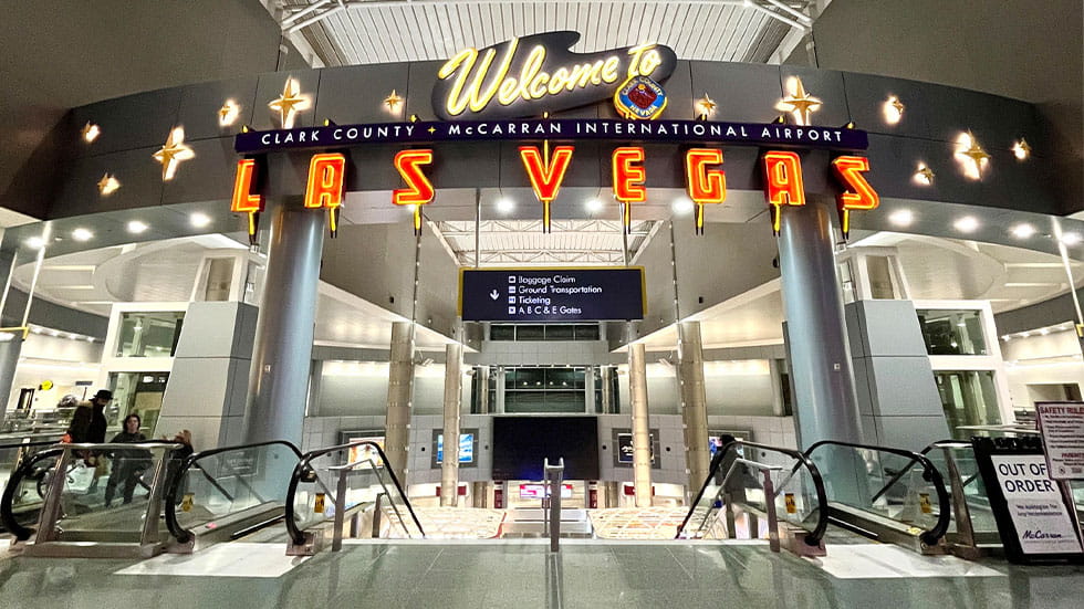 Las Vegas airport welcome sign