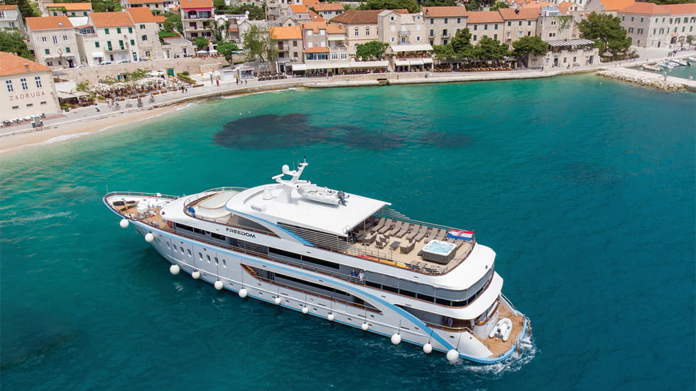 Cruise ship on the shores of Croatia