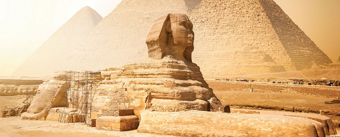 Sphinx and pyramids. Photo by Givaga/stock.adobe.com