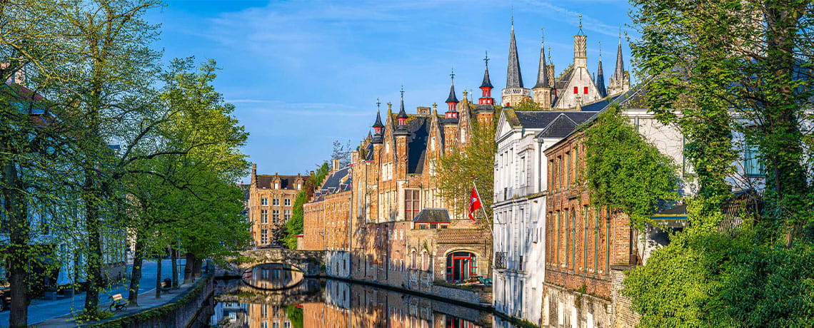 canals in Brugges, Belgium