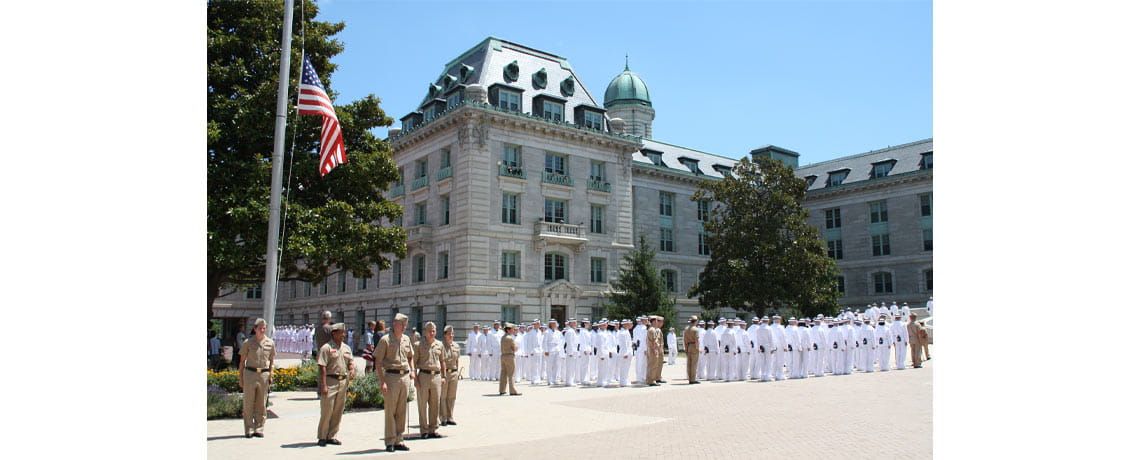Midshipmen at the US Naval Academy in Annapolis, Maryland