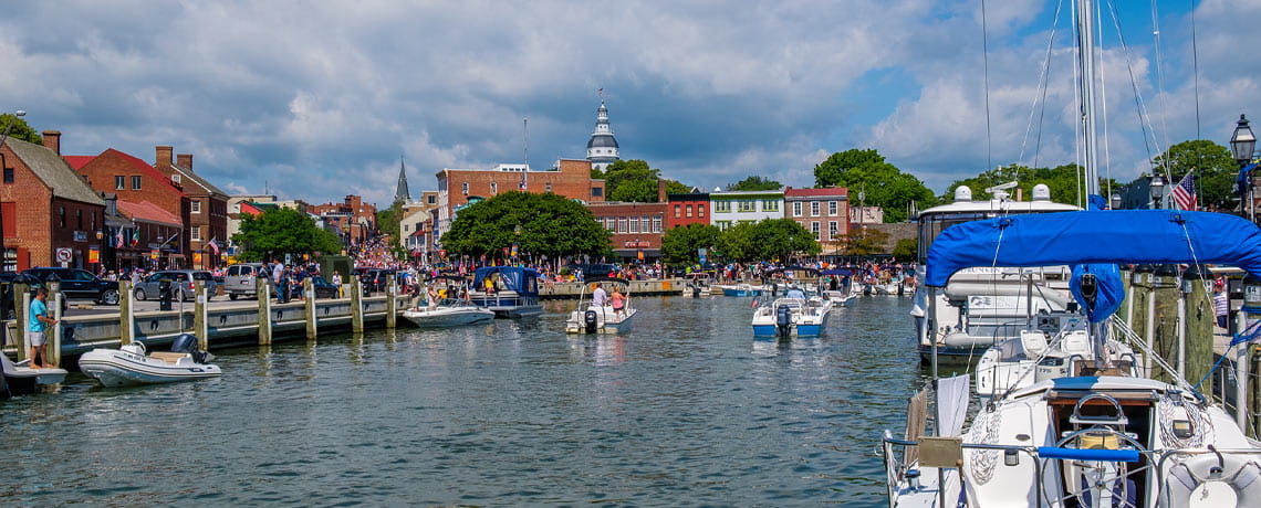 Ego Alley at City Dock in Annapolis, Maryland