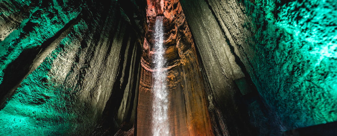 Ruby Falls Waterfall, Rock City Gardens, Chattanooga, Tennessee