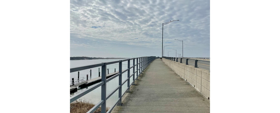 Ocean City–Longport Bridge pedestrain pathway over Great Egg Harbor Bay