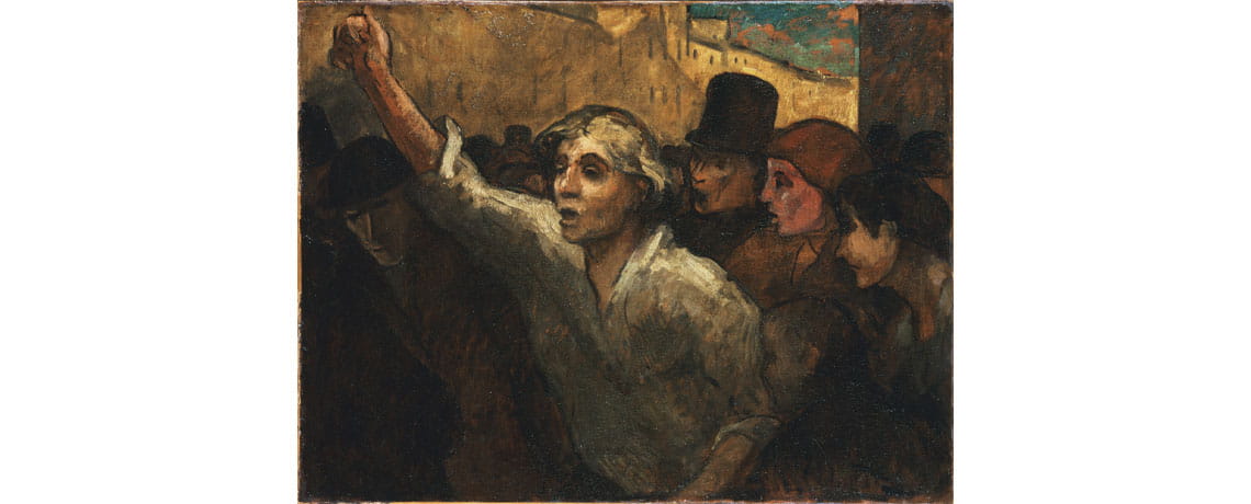Honoré Daumier, The Uprising, 1848 or later; Oil on canvas, 34 1/2 x 44 1/2 in; The Phillips Collection
