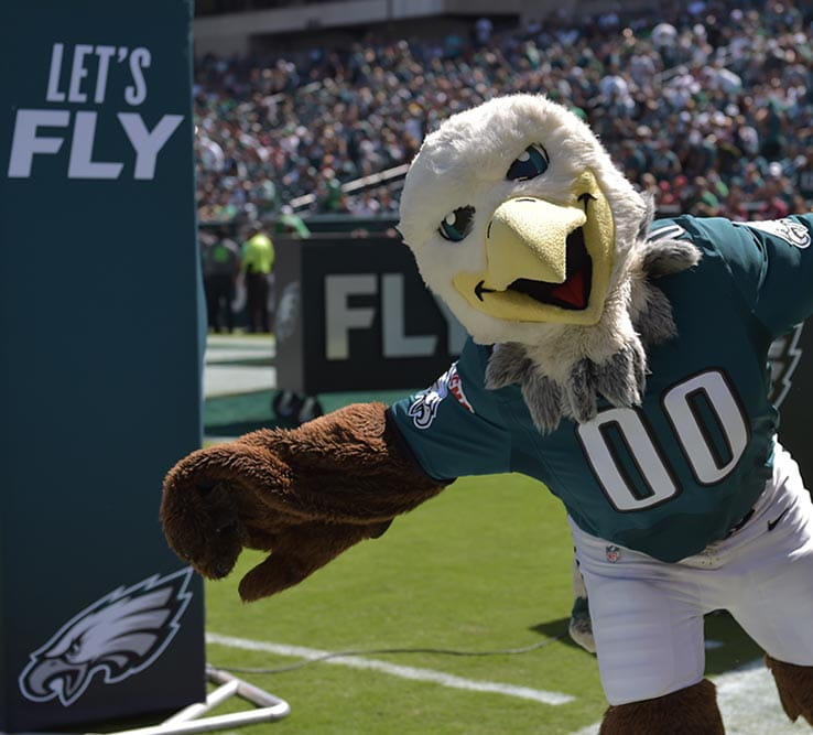 Philadelphia Eagles mascot Swoop