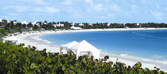 View of a tropical caribbean beach