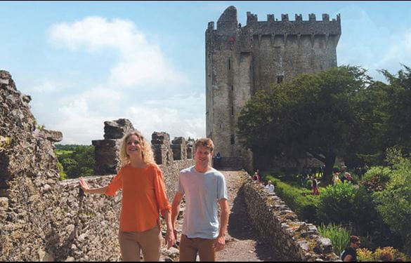 Couple of tourists at Blarney Castle