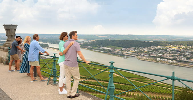 Couples viewing the Rhine River