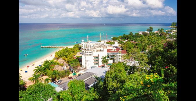 Tropical Caribbean island of Montego Bay, Jamaica