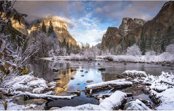 Winter scene in Yosemite