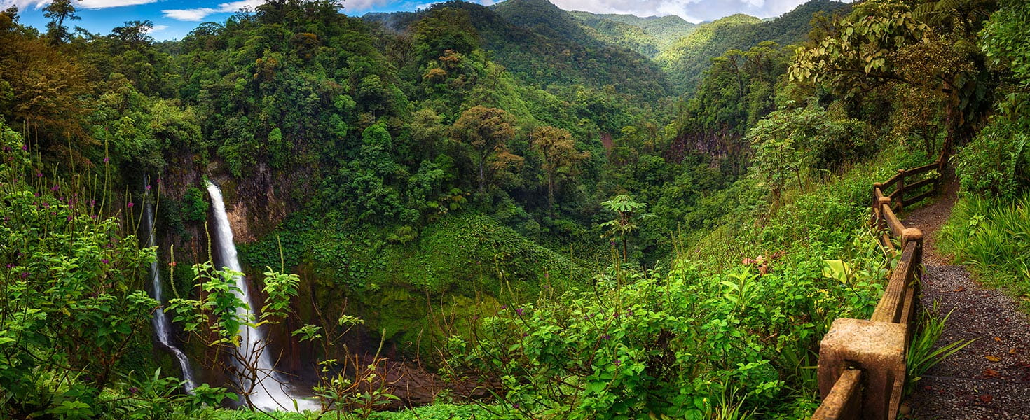 Waterfall in the Costa Rica jungle