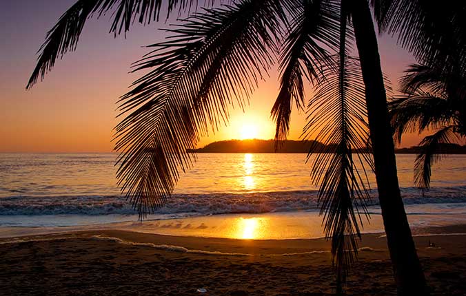 Beautiful sunset in Costa Rica