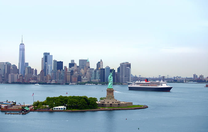 Cunard's Queen Mary 2 sailing from New York City
