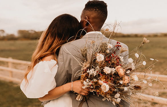 Young black couple elopes in Wales, UK