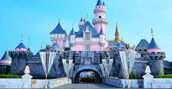 Pink Castle in Disneyland