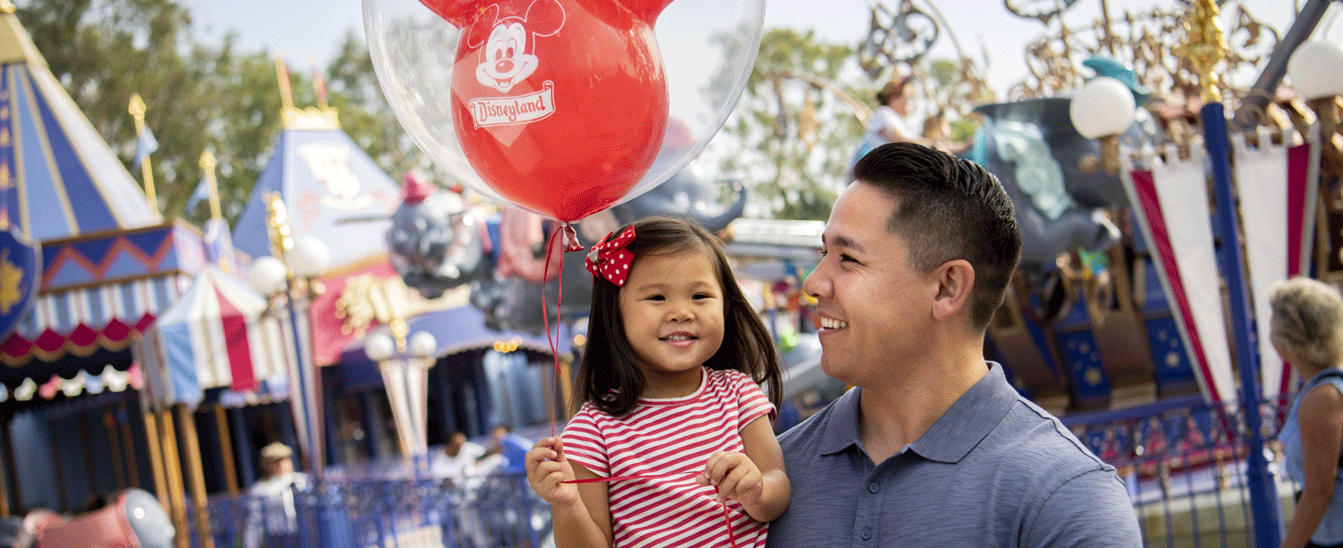 Dad and Daughter at Disneyland
