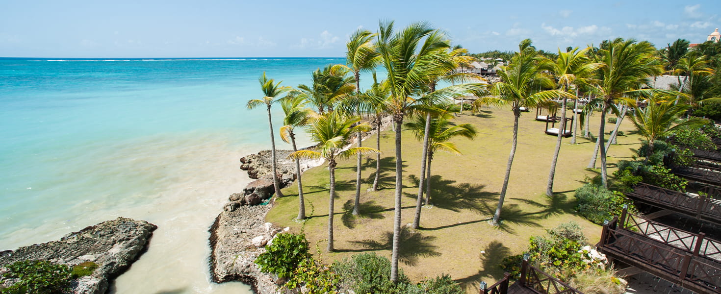 Resort at Atlantic ocean in Punta Cana, Dominican Republic