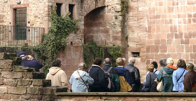Group of Tourist at a Castle in Ireland