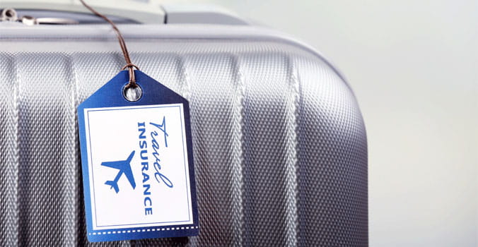 Close up of luggage tag on luggage