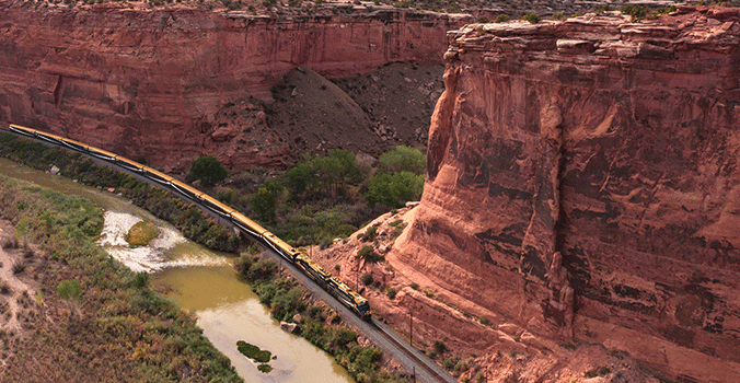 Rocky Mountaineer train in USA