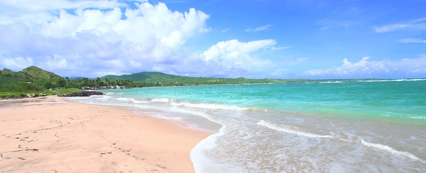 Beautiful view of the Saint Lucia Beach