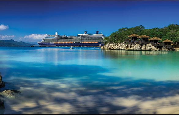 Celebrity Silhouette cruise ship docked in Labadee, Haiti
