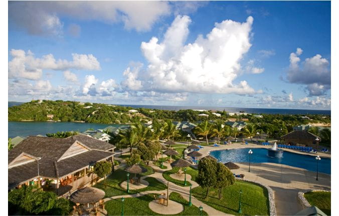 Aerial View of Pool and Beach at Verandah Resort & Spa