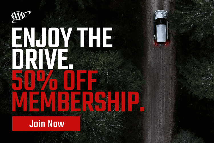 Enjoy the drive. 50% off membership.
