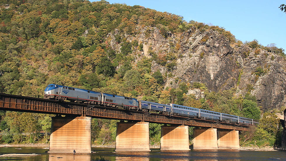 Capitol Limited traveling through Harpers Ferry