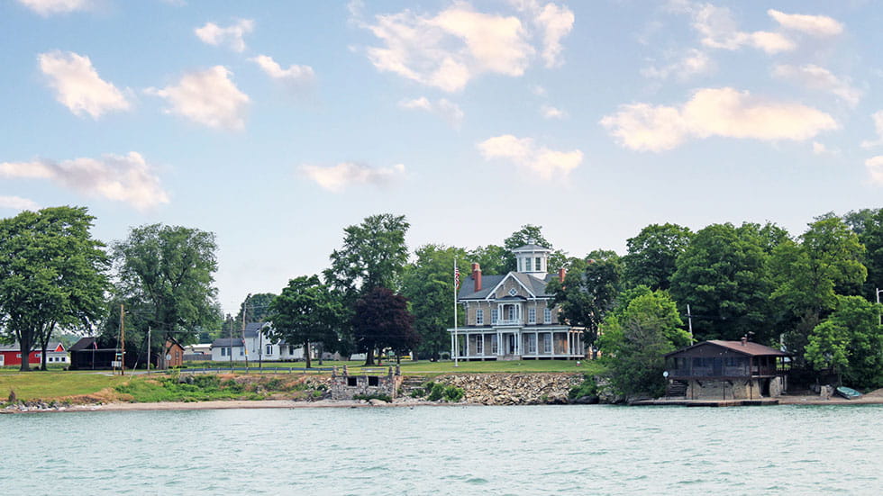 View of Kelleys Island from a Ferry On Lake Erie