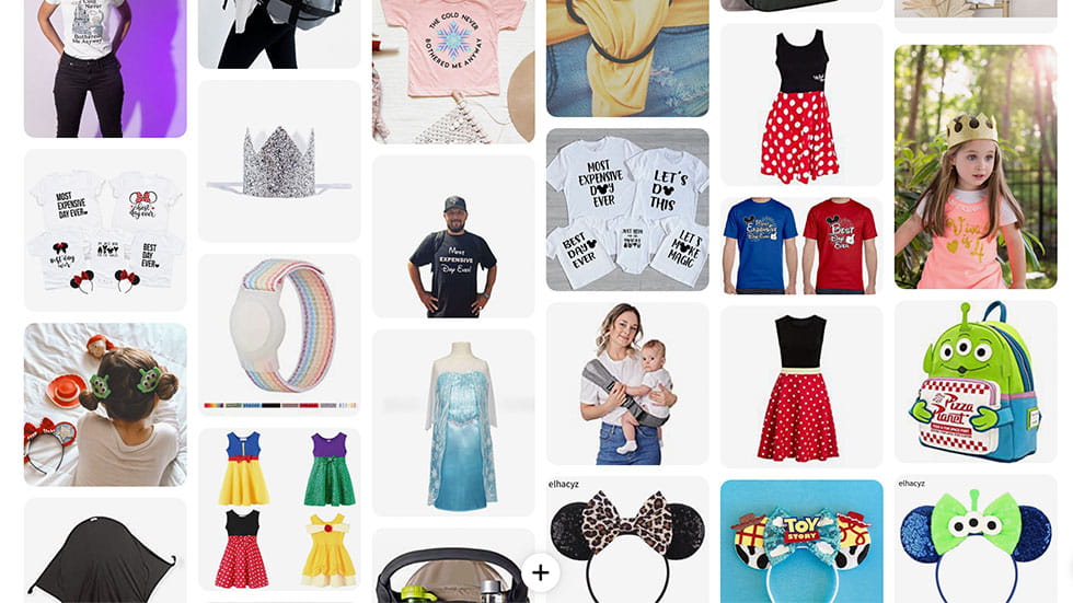 Pinterest board of Disney outfits and accessories.