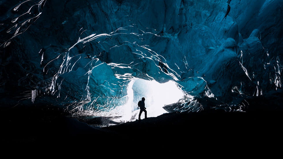 Glacial cave in Iceland