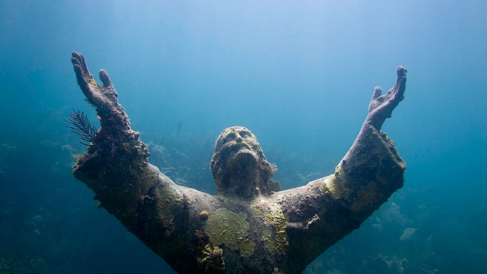 Christ of the abyss. Photo courtesy of Microgen/iStock.com