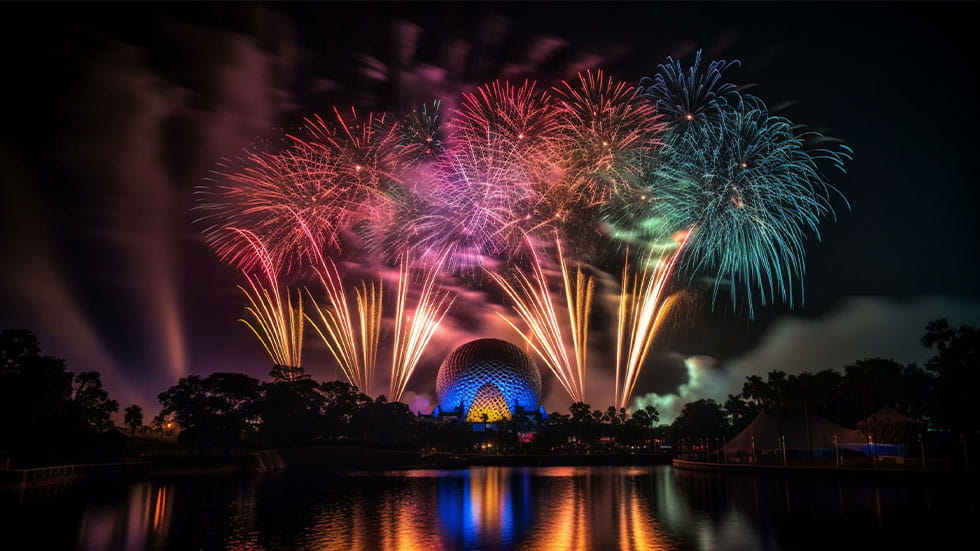 Fireworks display at EPCOT, Walt Disney World