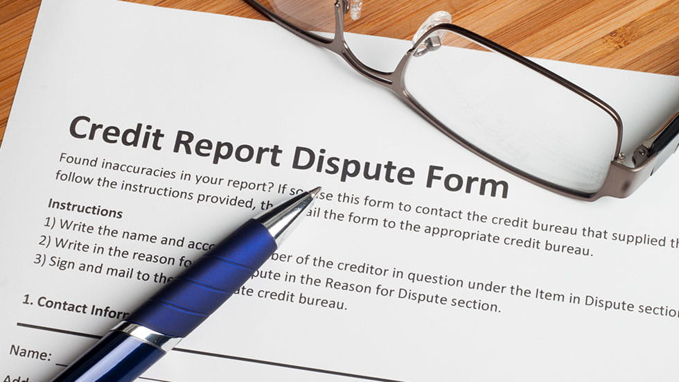 Credit report dispute