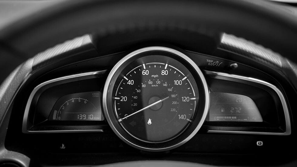 Interior speedometer