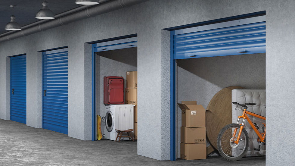 Items seen in two open self storage units