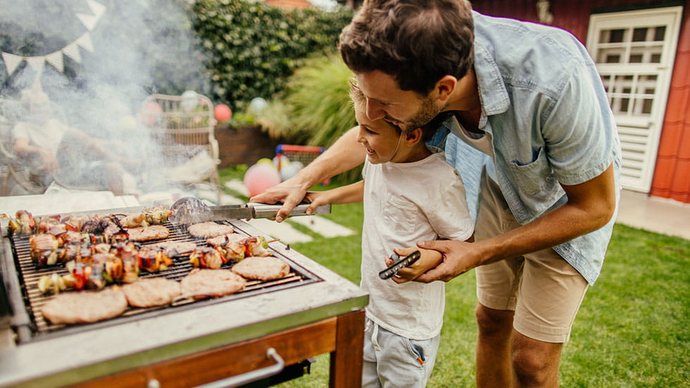 Grill with kids