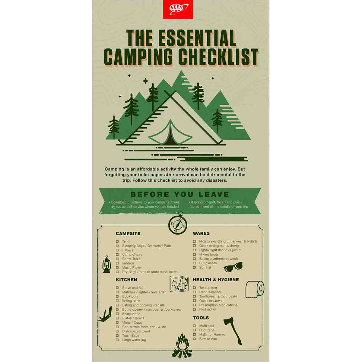 Essential Camping checklist