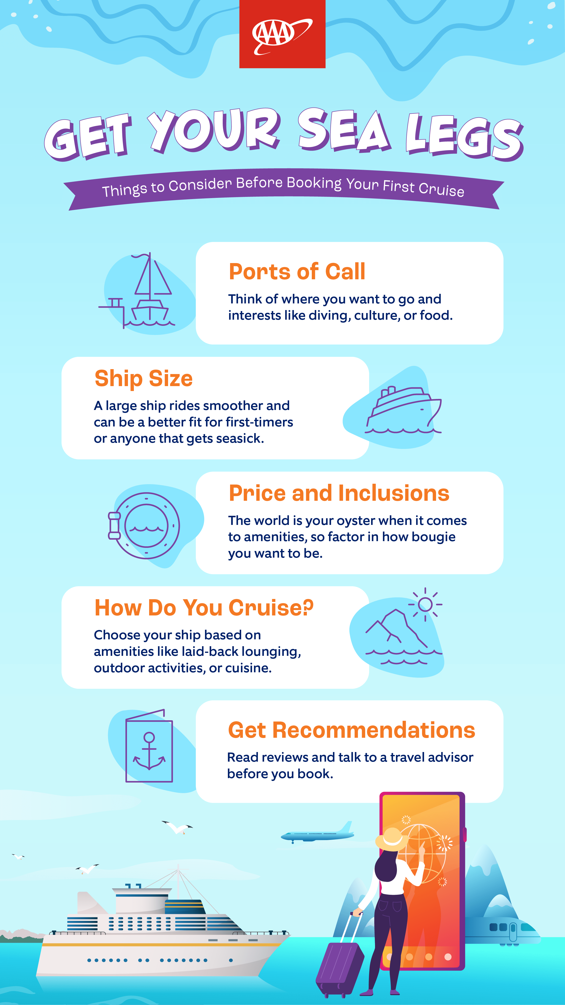 infographic about choosing a cruise line 