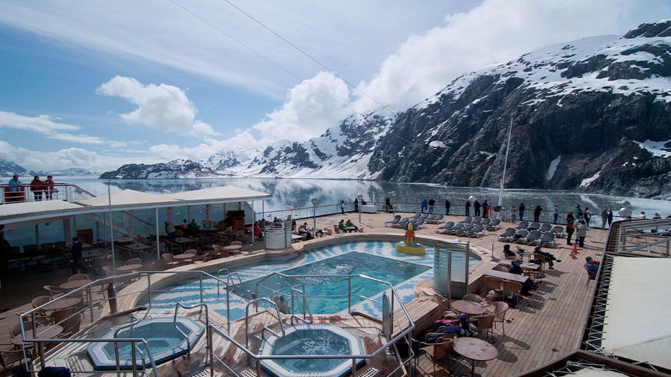 Glacier Bay, Alaska seen from a cruise ship