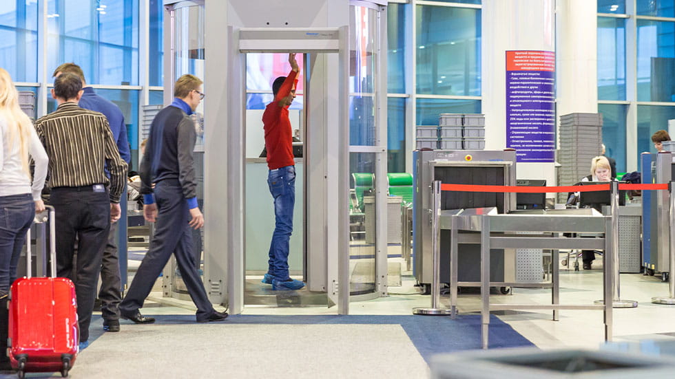 security check point at airport