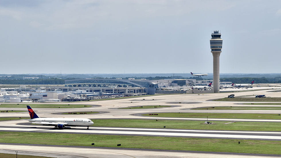 The Meteorology team at Delta Air Lines monitors conditions at airports across the country, including its Atlanta hub.