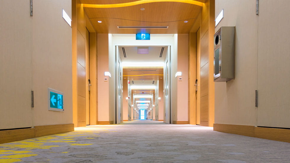 Hallway at hotel