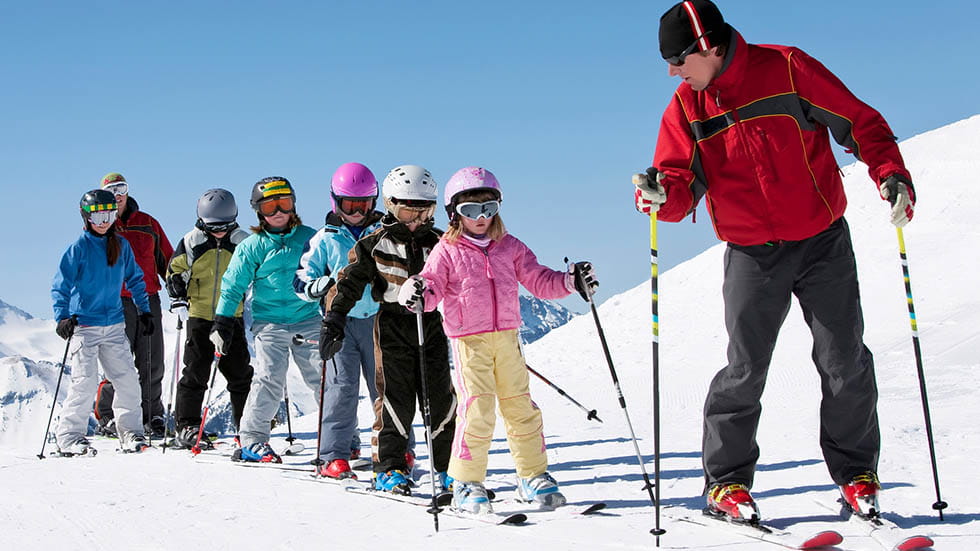 Teaching Kids how to ski